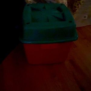 Christmas ornaments organizer.